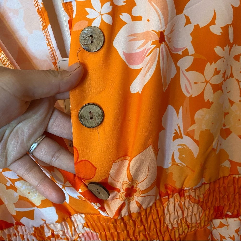 Floral Jumpsuit size Large/X-Large - Picture 2 of 6